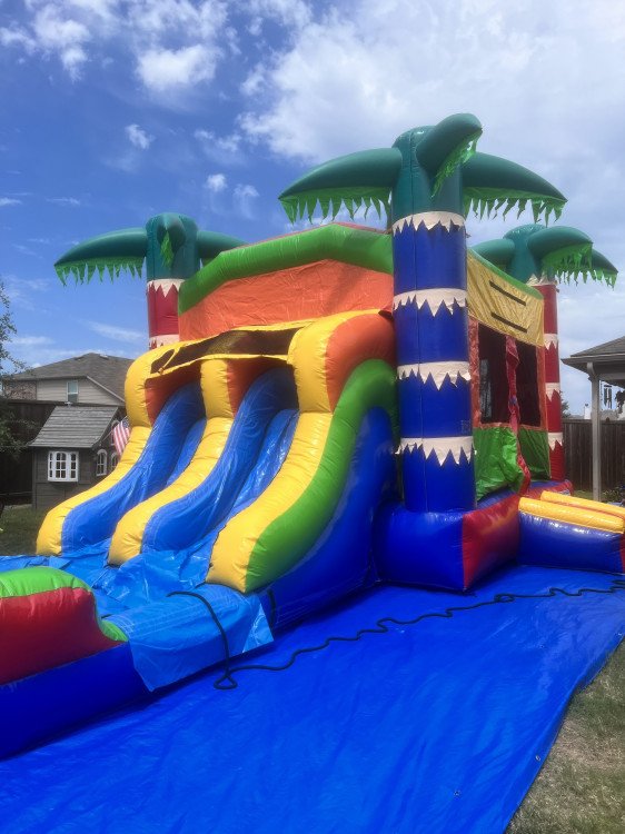 Rainbow Bounce House W/Slide