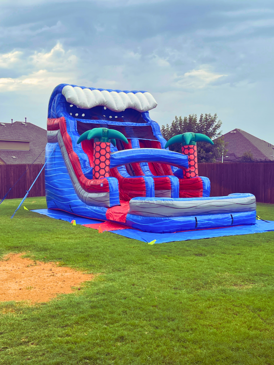 16 ft Liberty Falls Dual Lane Water Slide